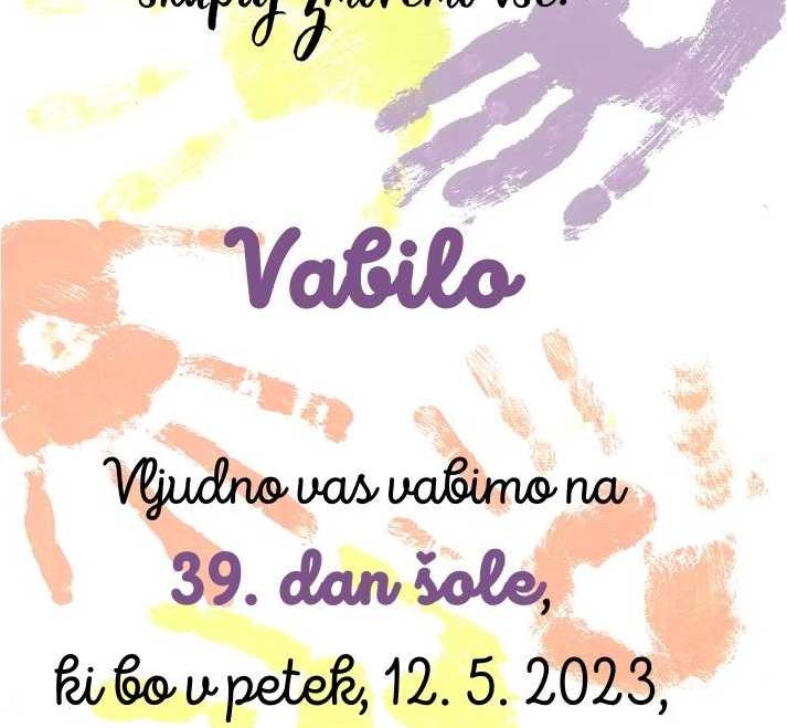 DAN ŠOLE – Vabilo