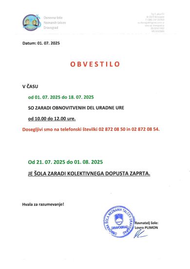Obvestilo