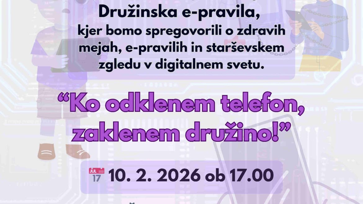 Vabilo na predavanje za starše