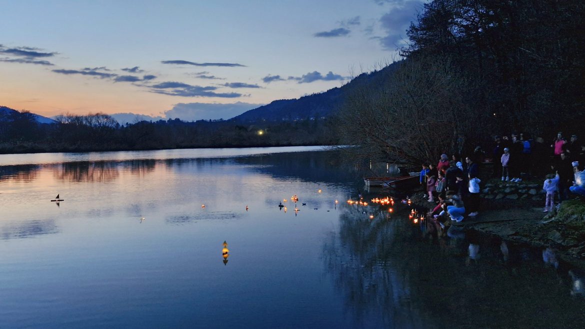 Spuščanje gregorčkov po reki Dravi