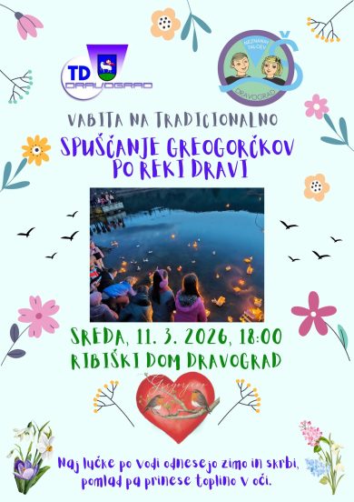 Spuščanje gregorčkov po reki Dravi