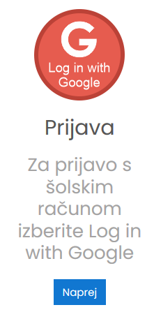 Prijava Moodle