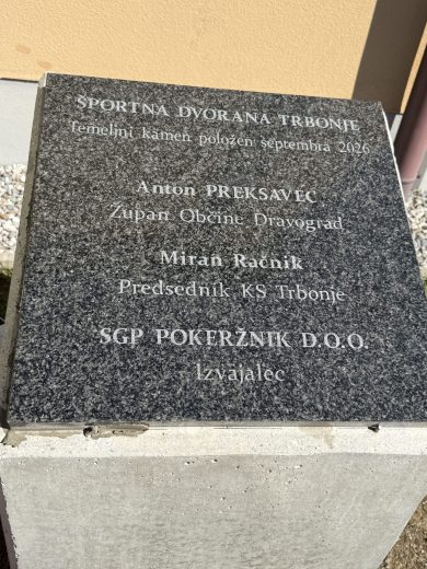 V Trbonjah položili temeljni kamen za novo športno dvorano